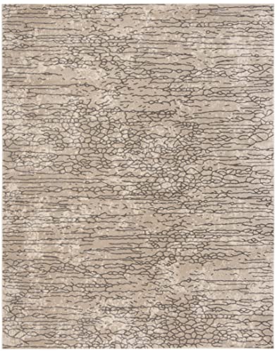 Tapete decorativo rectangular beige 8x10 pies miniatura 3