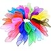 Byou Sciarpe di Giocoleria,Sciarpa di Danza 14 Pezzi Seta Colorati Quadrato Sciarpe per Asilo Spettacolo per Bambini Danza del Ventre 14 Colori 24inch