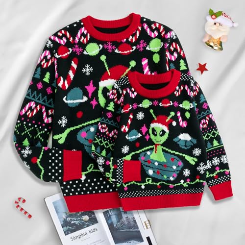 Image of Simplee kids Family Matching Christmas Sweaters, Ugly Pullover, 2T-2XL | oft Warm Fabric, Christmas and Winter Casual Wear, Toddler and kids Boy Girl, Men Women