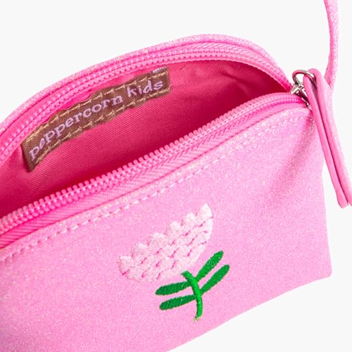 Cute Sparkly Purse with Flower Embroidery for Toddlers and Little Girls 2-6Y, Purple3