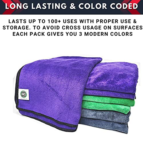 Microfiber Towels Paks 16" X 24" Large Absorbant Microfiber Chamois - Premium Pack Of 6 Xl Towels - Detailing Towels Car Wash Rags, Scratch-Free, Lint-Free, Xl Drying Towels For Cars, Home, Windows #TOP2