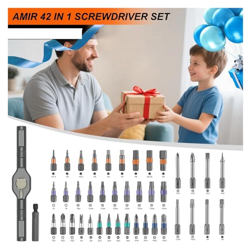 Set destornilladores con trinquete 42 en 1 naranja miniatura 6