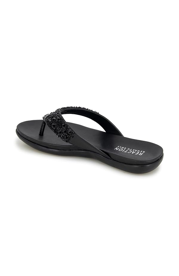 Kenneth Cole Reaction Women's Glam-athon Thong Sandal, Black, 11 by Kenneth Cole REACTION - Image 2