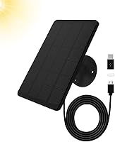 Vista 11 de Panel solar compatible con WYZE Battery Cam Pro, EufyCam 2C/2C Pro, panel solar de 4 W 5 V con cable de carga micro USB de 10 pies para cámara de 1