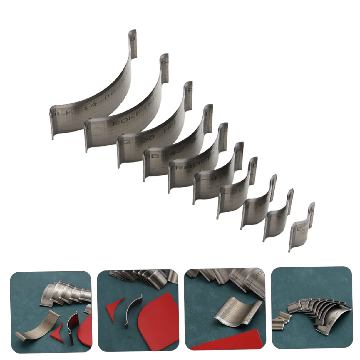 Homoyoyo Leather Cutter Punch Set 10pcs DIY Leather Craft Tools Round Punch for Professionals Beginners