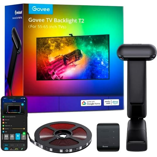 Govee Envisual TV Backlight T2 double caméra avec synchronisation de couleurs dynamique LED RGBIC