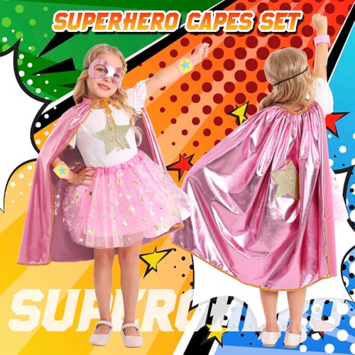Disfraz de capas de superhéroe para niñas miniatura 5