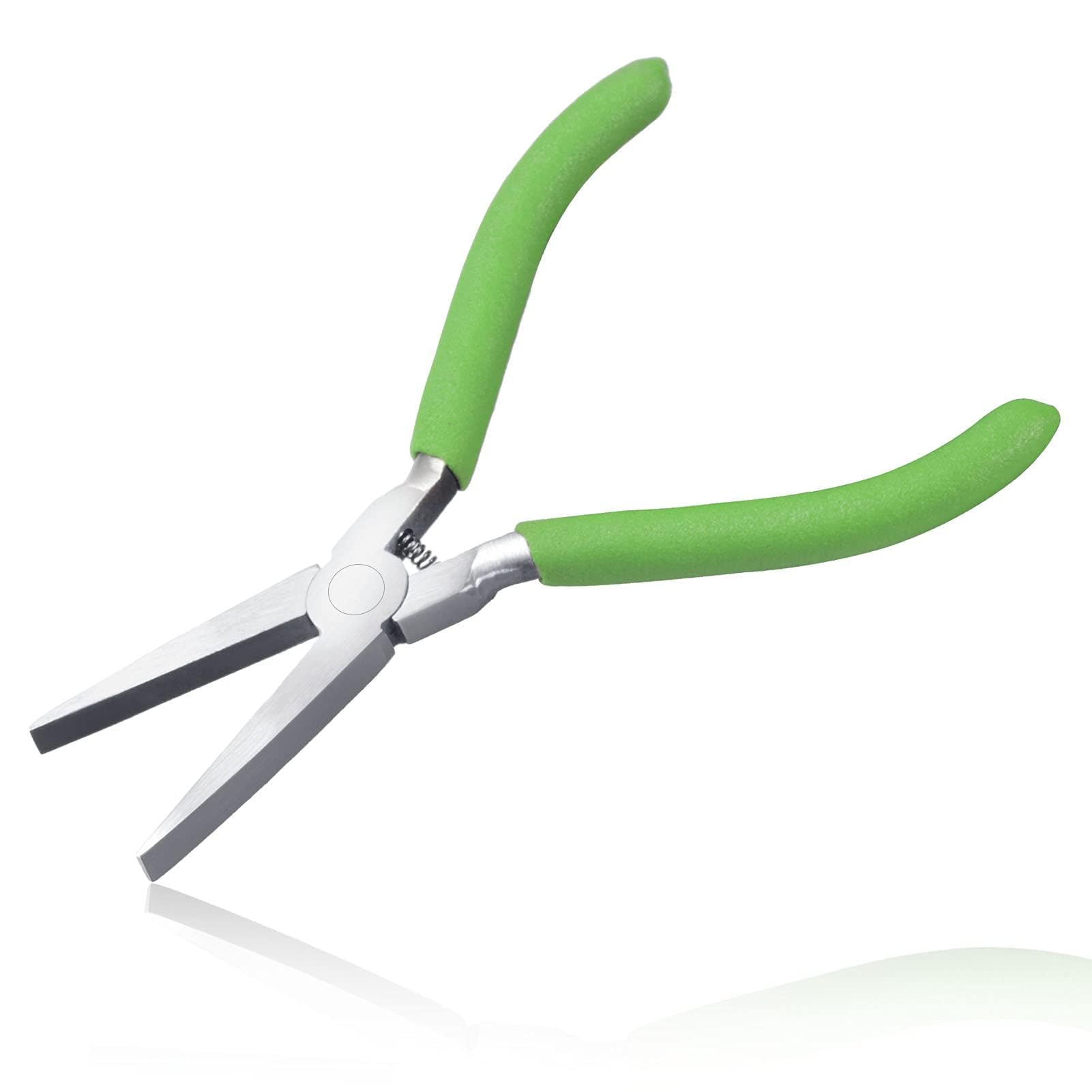 5\" Flat Nose Pliers W/ Spring Jewelry Making Beading Wiring Wire Metal...