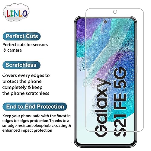 Image of Tempered Glass Screen Protector Compatible for Sam sung S21 FE 5G with Full Screen Coverage; Except Edges and Easy Installation Kit(Transparent), Pack of 1