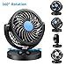 Anpress 12V Car Mini Electric Fan 360 Rotating Strong Wind Car Fan Car Air Conditioner Low Noise Portable Auto Air Cooling Fan