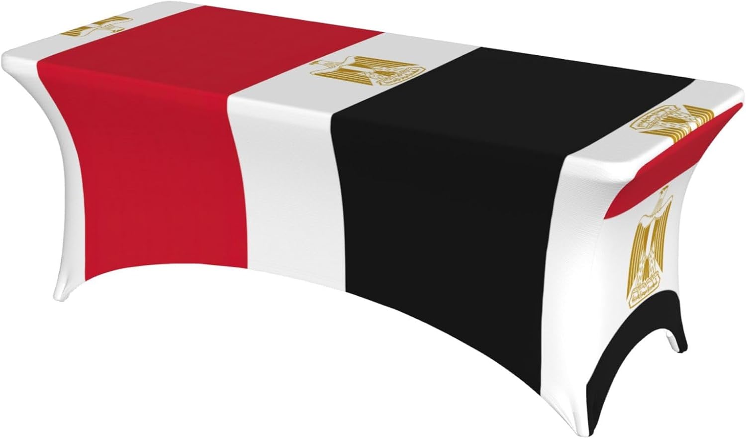 Egyptian Flag Print Table Cover Rectangular Tablecloth for 6-Foot Tables for Wedding Banquets Outdoor