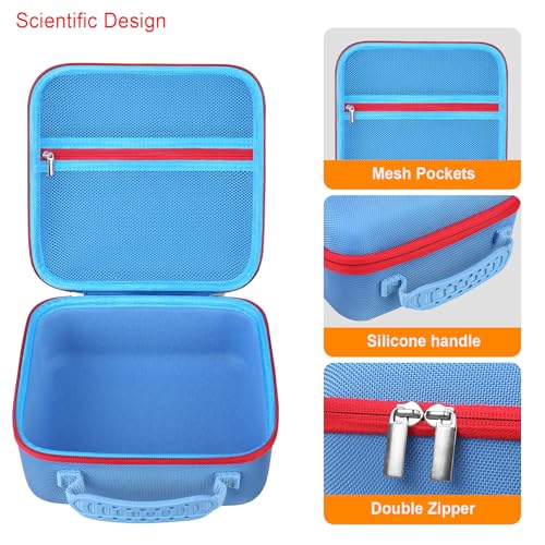 Elonbo Carrying Case for Little Tikes Story Dream Machine Starter Set, Little Tikes Projector Toys Travel Storage Cover Bag, Mesh Pocket fits Storytime, Books, Little Golden Book, Blue+ Blue
