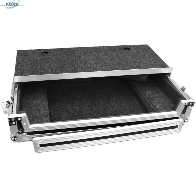 DEEJAY LED TBHDDJREV7LT DJL Fly Drive Case for Pioneer DDJREV7 Pro DJ Controller or Similarly Sized Equipment with Laptop Shelf with Wheels