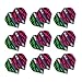 RED DRAGON Yin Yang Double Sided Pink & Green Standard Dart Flights 3 Sets Per Pack (9 Dart Flights in Total)