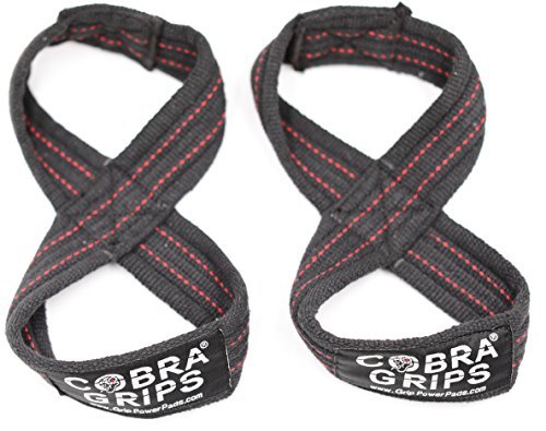 Deadlift Straps Best Straps On The Market Figure 8 Lifting Straps The #1 Choice For Power Lifters Weightlifters Workout Enthusiasts (70 Cm Up To 8.0" Wrist Circumference, Black With Red Strips) #TOP4
