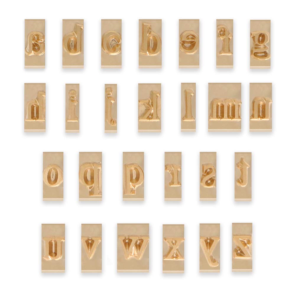 Longan Craft Leather Stamp Letters, Brass Stamping Flexible Alphabet Mold, Stamping Tools for Hot Foil Stamping Machine (26pcs/4mm)