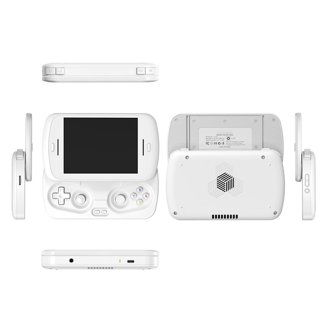RG Slide - Console di gioco portatile pieghevole retrò con schermo IPS da 4,7 pollici, sistema Android 13, batteria ricaricabile da 5000 mAh, giocattoli e regali per adulti (giochi non
