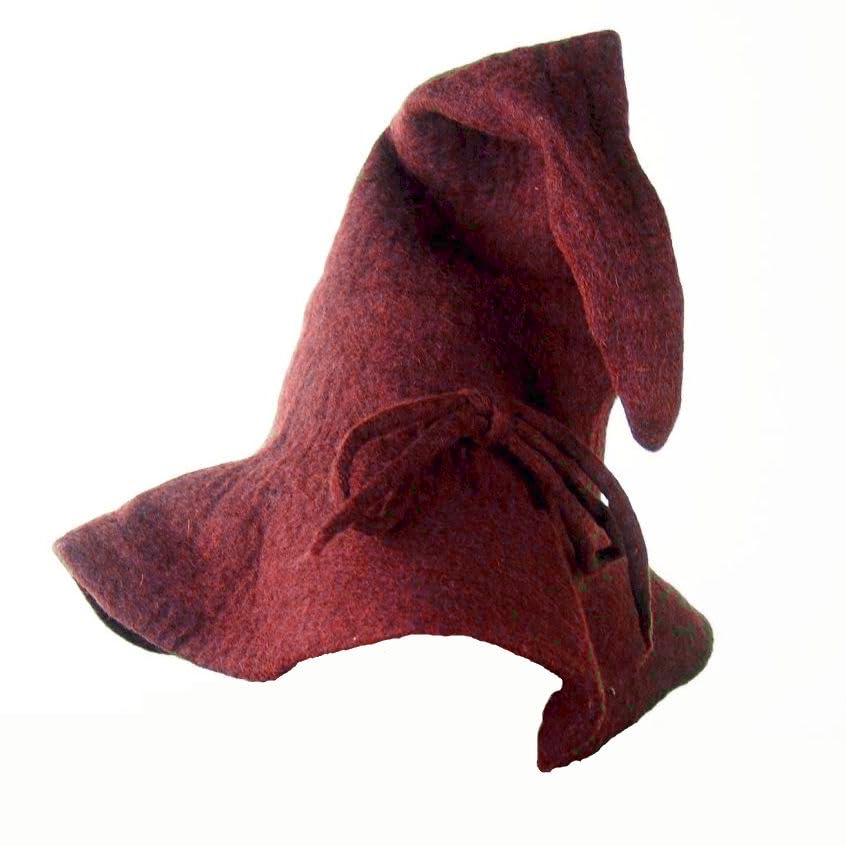 Leonardo Carbone® Cappello da mago unisex medievale Merlin – Costume da mago, abbigliamento medievale, copricapo, costume da Halloween, cappello da mago, da uomo, larp, carnevale, cosplay, 100% lana