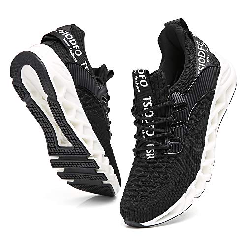 Chaussures de tennis noir et blanc homme au design bicolore moderne