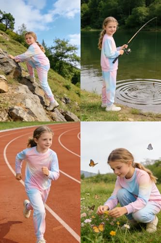 Image of Girls Active Sun Protection Jacket Zipper Hooded Cooling Shirt 3-12Years