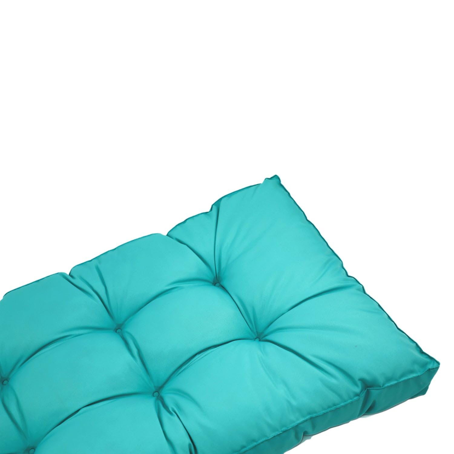 Cuscini per Salotto da Giardino 100x50 cm Impermeabile Trapuntato Blu Caraibico