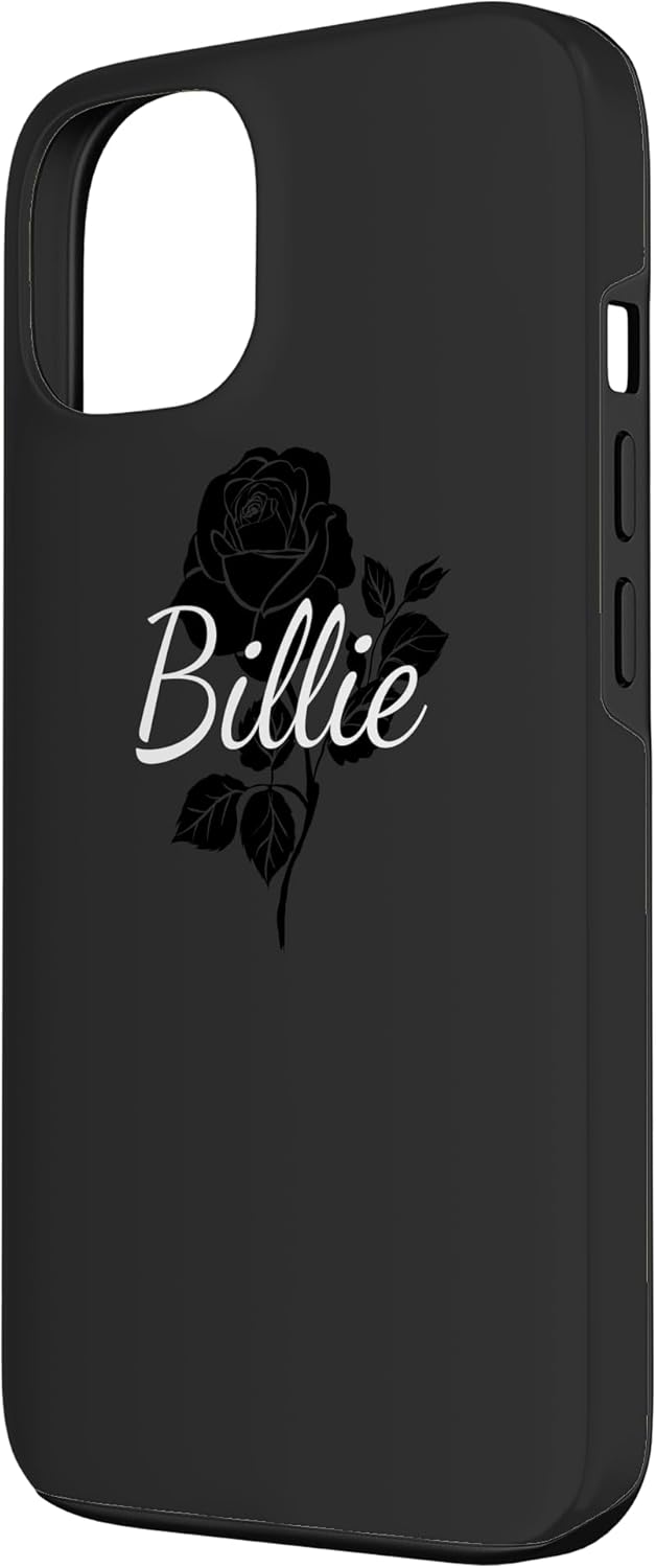 Billie - Custom Black Rose Phone Cover Gray Personalized Case for iPhone 13