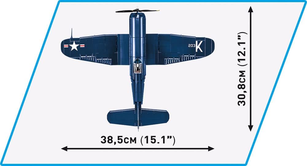 COBI Historical Collection Korean War F4U-4 ™ Corsair® Aircraft Building Set, 520 Pieces