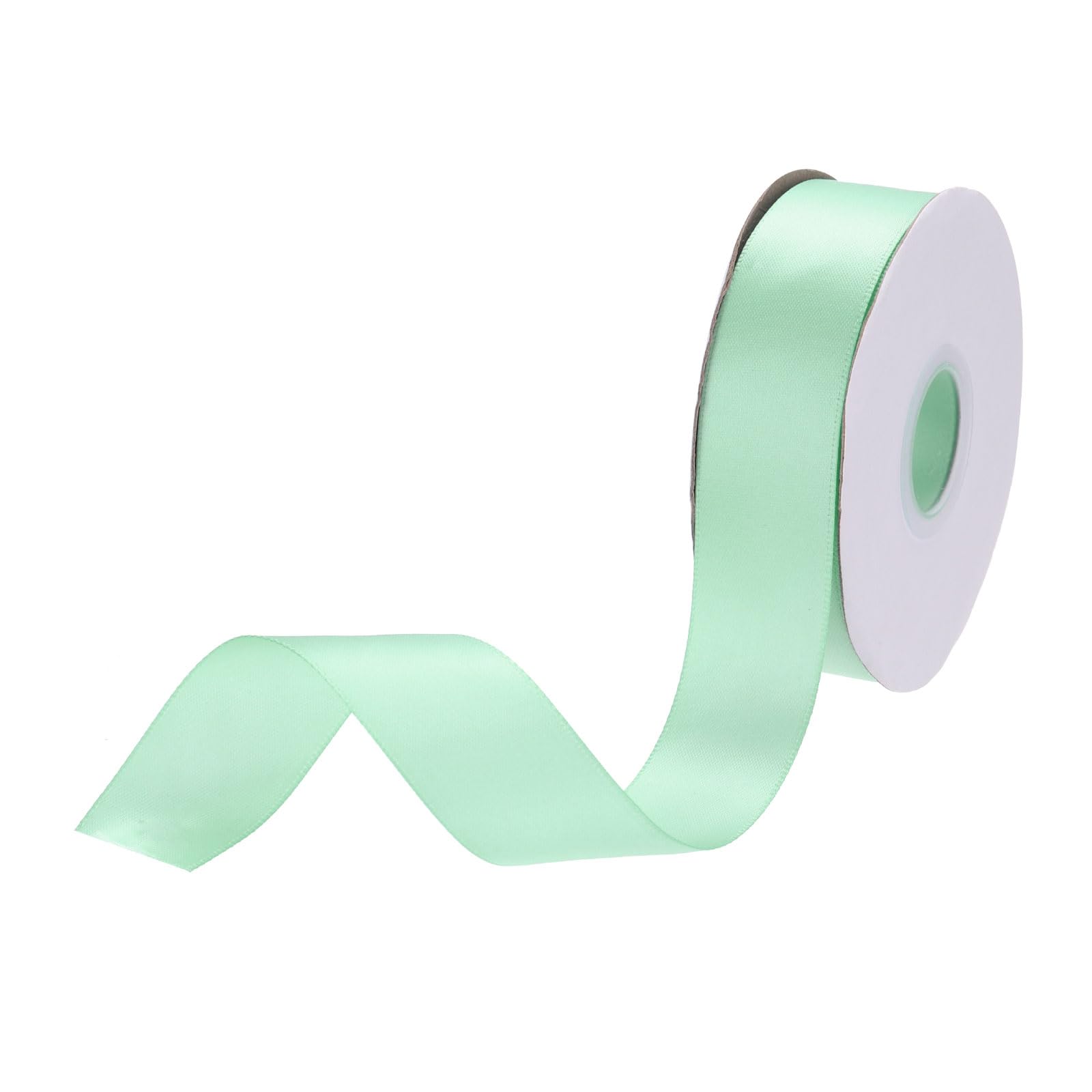 DMiotech 25mm Satin Ribbon 23m/75ft Thin Double Face Fabric Grosgrain Ribbon for Gift Wrapping Floral Hair Flower Bouquet Turquoise Green