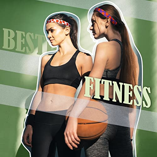 Unittype 10 Pieces Sport Headbands for Girls Non Slip Basketball Soccer Adjustable Elastic Headbands Sport Hairband Gifts for Girls Women Hair Accessories 6