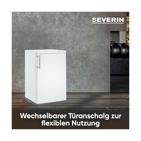 SEVERIN Tischgefrierschrank, reichlich Stauraum, besonders leise - 38 dB, 1 x große Gefrierschublade und 2 x große Gefrierklappe, 80 L Nutzinhalt, weiß, GS 8858 – Bild 4