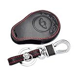 FRGTH Leather Car Key Case For BMW Mini Cooper 3 Buttons Smart Remote Fob Cover Keychain Holder...