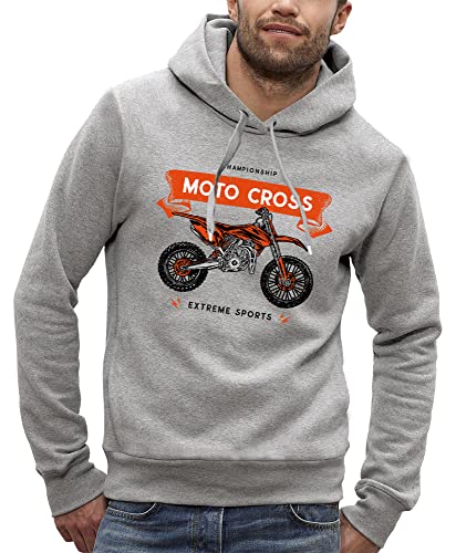 Sweat à capuche moto cross homme vêtement moto de cross orange sport extrême