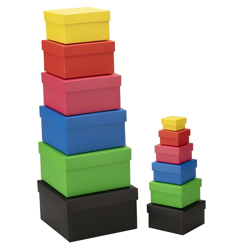 Scatole Regalo Con Coperchio - Set Da 5 Scatoline In Cartone Da Personalizzare - Foto 10