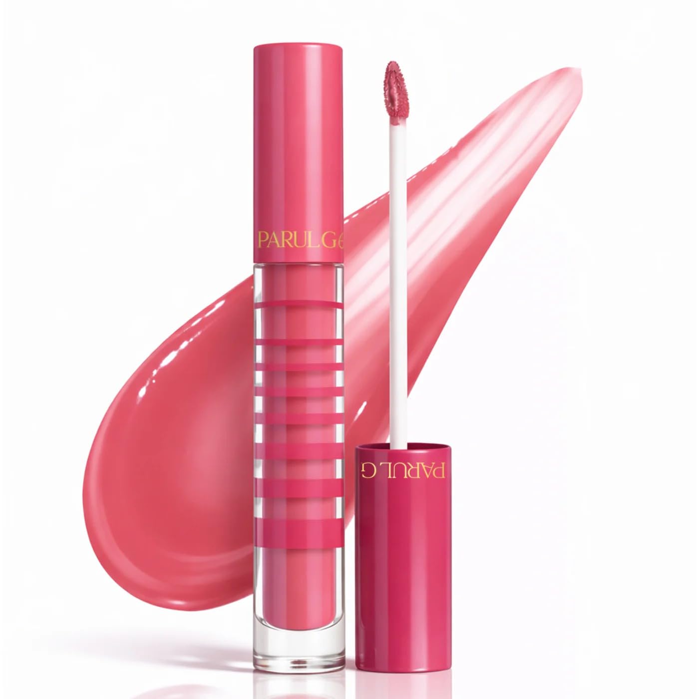 Parul Garg Beauty Tinted Lip Gloss for Women | Soft Tint with Glassy Shine | Lightweight, Non‑Sticky & Moisturising Formula | SPF 20 Lip Protection | Enriched with Shea Butter & Vitamin E | 2.5 ml (Kiss)