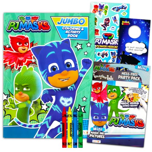 PJ Masks Coloring Books for Kids 3-5 4-8 - 2pk Activity Bundle and Stickers