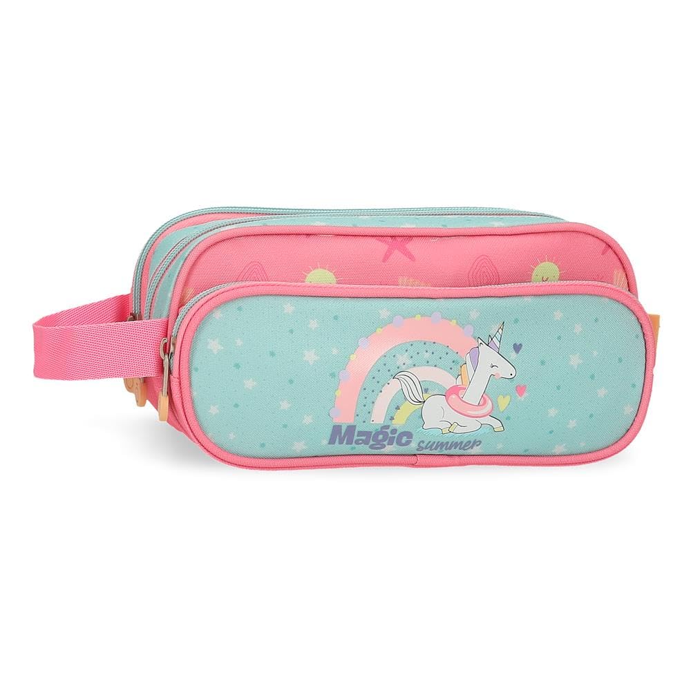 Enso Magic Summer Estuche Triple Multicolor 22x10x9 cms Poliéster by Joumma Bags