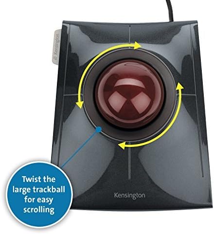 Kensington Wired SlimBlade Trackball Mouse (K72327U), Black - Image 4
