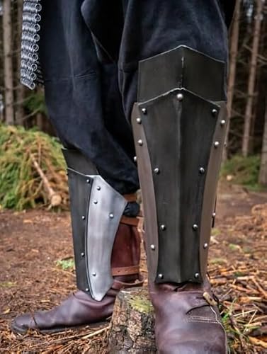 Średniowieczna stalowa zbroja rycerska zbroja na całe ciało z kirasą, naramiennikami, karwaszami, naganikami, kaskiem - Cosplay i Larp Pancerz na całe ciało