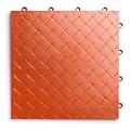 RaceDeck Diamond Plate Design, Durable Interlocking Modular Garage Flooring Tile (24 Pack), Orange