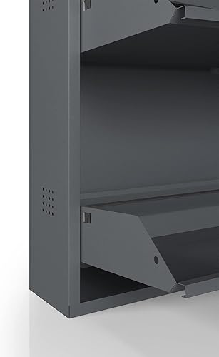 Miniatura 7 de Zapatero de metal de 3 niveles con tapa, organizador de almacenamiento de zapatos duradero para entrada, estante de zapatos que ahorra espacio con