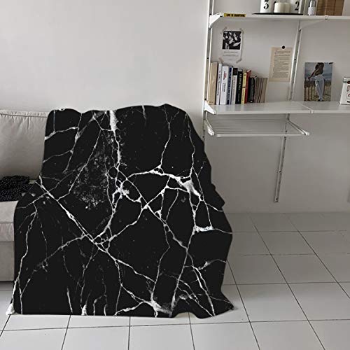 Herbed Fleece Throw Tv Blanket For Couch Sofa Black Watercolor Marbled Super Soft Cozy Warm Blanket All Season Living Room/Bedroom Warm Blanket 40×50Inch #TOP3