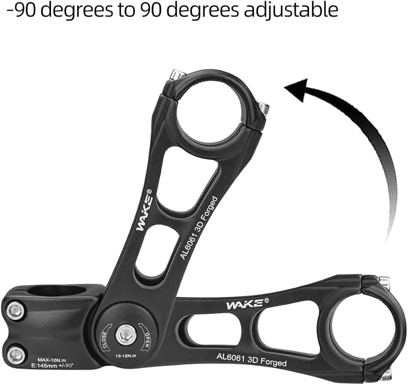 CYSKY Kerékpár Váll 31.8/25.4mm Állítható ±90° MTB Stem Riser