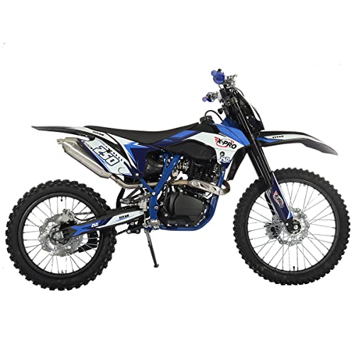 X-PRO 250cc Dirt Bike Zongshen Brand Engine, 5-Speed Manual Transmission, Electric/Kick Start! Big 21"/18" Wheels! (Blue) - Thumbnail 4