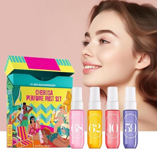 Perfume para el cabello y el cuerpo, 4 unidades, 30 ml, spray corporal para mujer, spray perfumado de larga duración, niebla perfumada para cabello y cuerpo, diferentes fragancias, Eau de Parfum, set