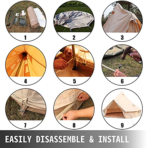 Carpa tipi GeRRiT de lona impermeable 4 estaciones miniatura 7