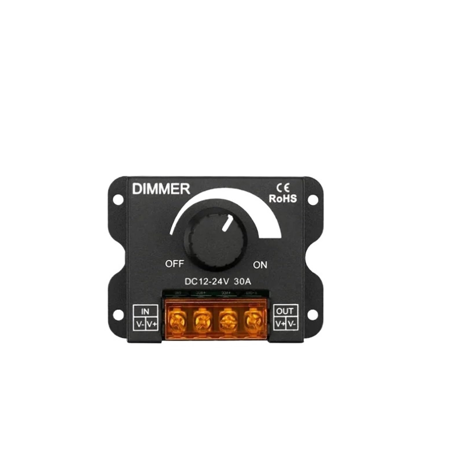 1–10 Stück DC 12 V 24 V LED-Dimmer, 30 A, 360 W, Spannungsregler, einstellbarer Controller for LED-Streifen, LED-Lichtdimmer(1 pcs)