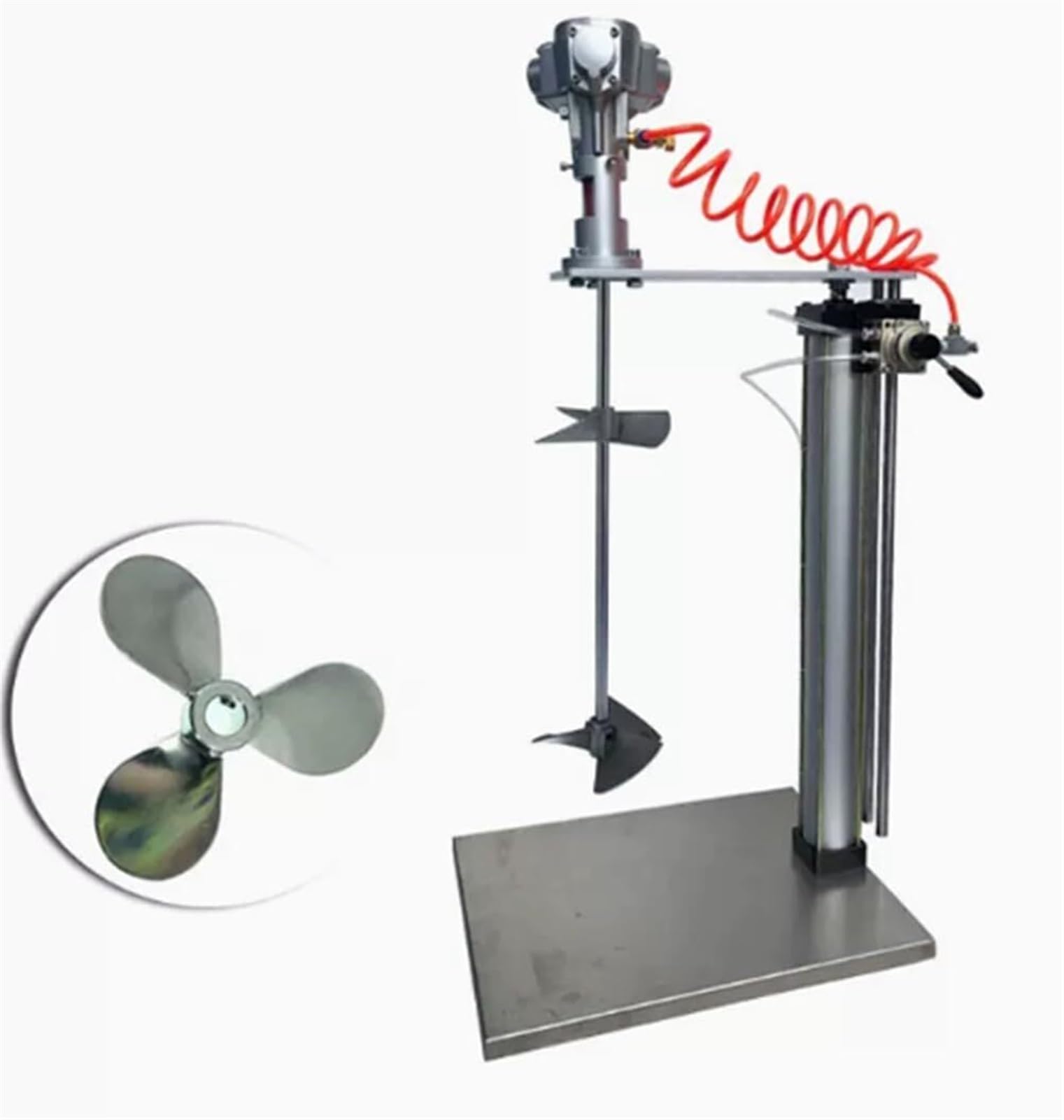 Mezclador De Pintura Neumático, Máquina Agitadora De Pintura con Soporte, Impulsor De Acero Inoxidable, Elevación Automática, para Tinta Líquida Viscosa