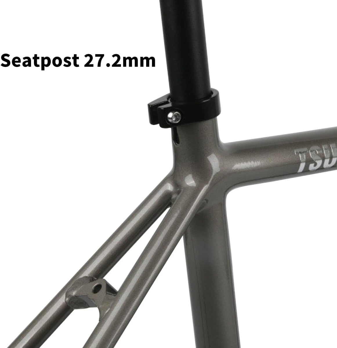 700C Road Bike Frameset C Brake/Rim Brake Frame 47cm 50cm 53cm Aluminum Alloy Bike Frame Quick Release Frame 100/130MM QR Semi-Internal Routing BSA BB68mm(Silver Grey,53cm)