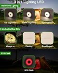 Les lumières du camping, 40Ft Bande de fées, Lampe de tente, Lanterne extérieure & USB Portable rechargeable, Télécommande, 5 Modes d'éclairage, IP44 imperméable