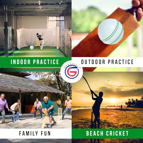 Image of Soft Rubber Cricket Ball for Practice | Outdoor & Indoor Practice Cricket Ball with Core & Stitched Seam | Realistic Feel, True Bounce & Swing for Practice, Honing Skills & Family Fun
